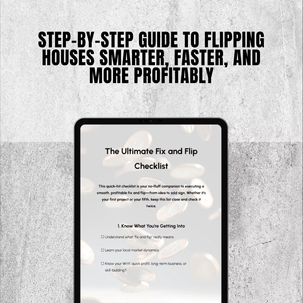 The Ultimate Fix and Flip Checklist | Real Estate Strategy Guide for Investors, eBook PDF, Instant Digital Download