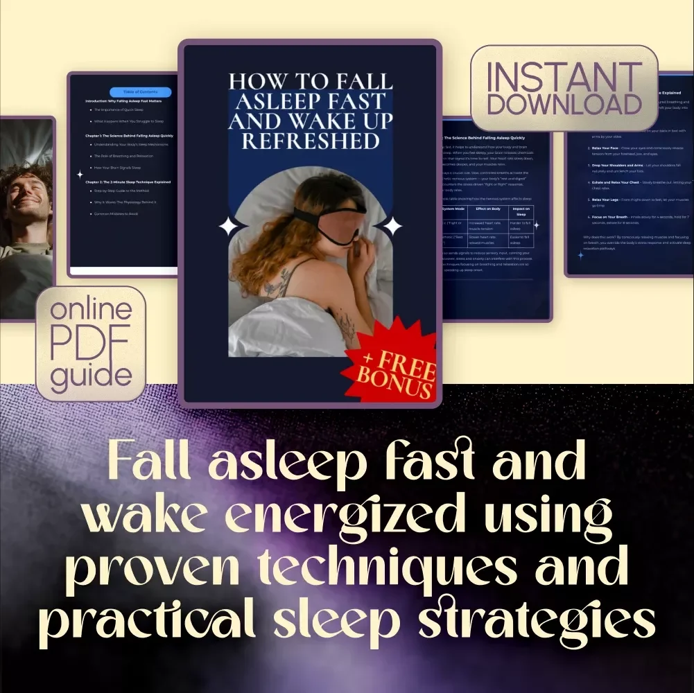 How to Fall Asleep Fast and Wake Up Refreshed | Digital Guide | How to Fall Asleep in 2 Minutes | Sleep Better eBook | Relaxation Techniques
