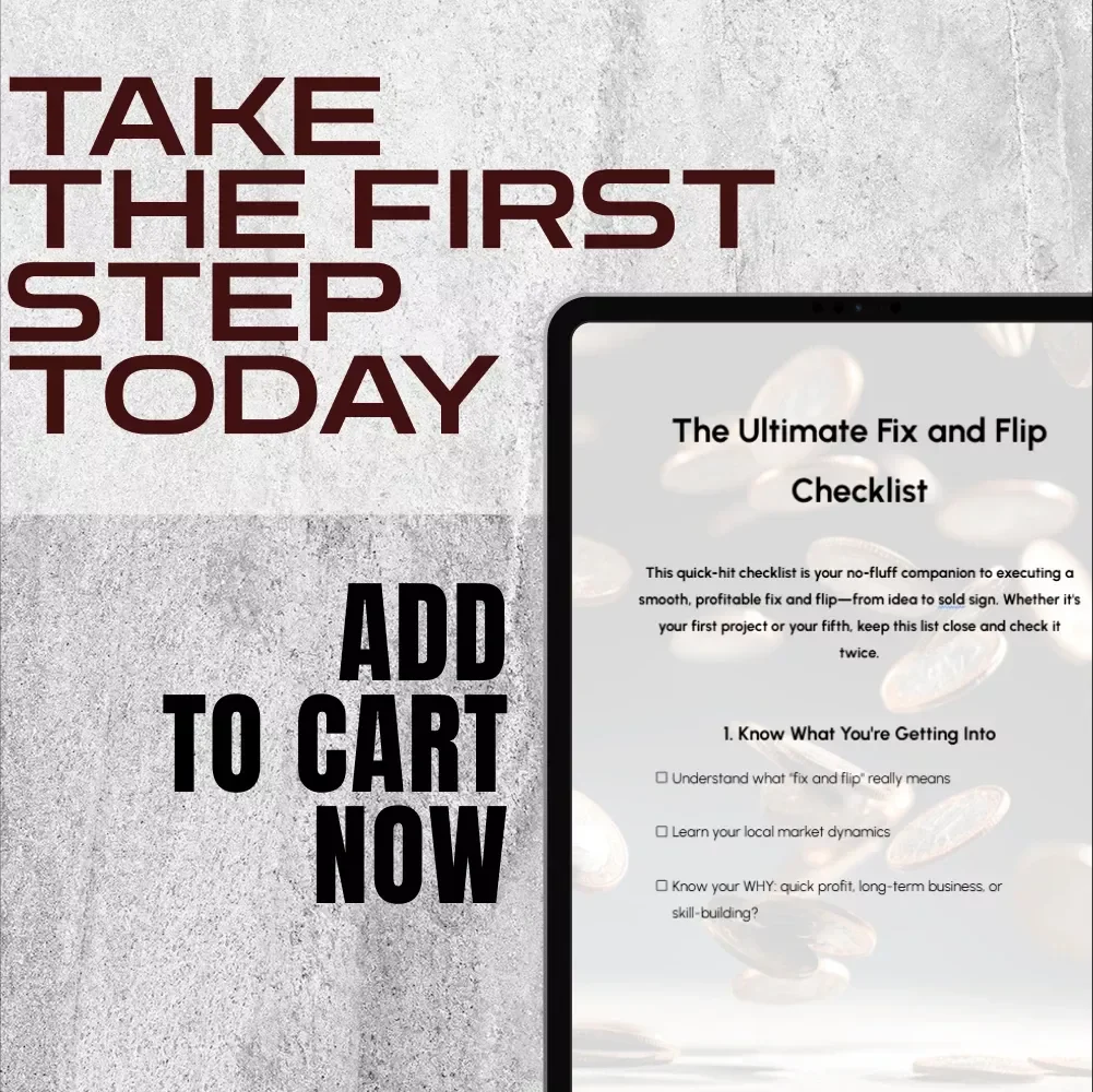 The Ultimate Fix and Flip Checklist | Real Estate Strategy Guide for Investors, eBook PDF, Instant Digital Download
