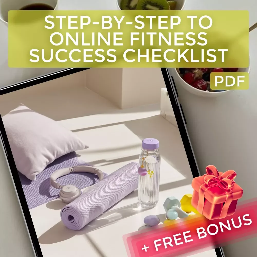 Step-by-Step to Online Fitness Success Checklist | How to Start an Online Fitness Program | Digital Download for Fitness Coaches & Trainers