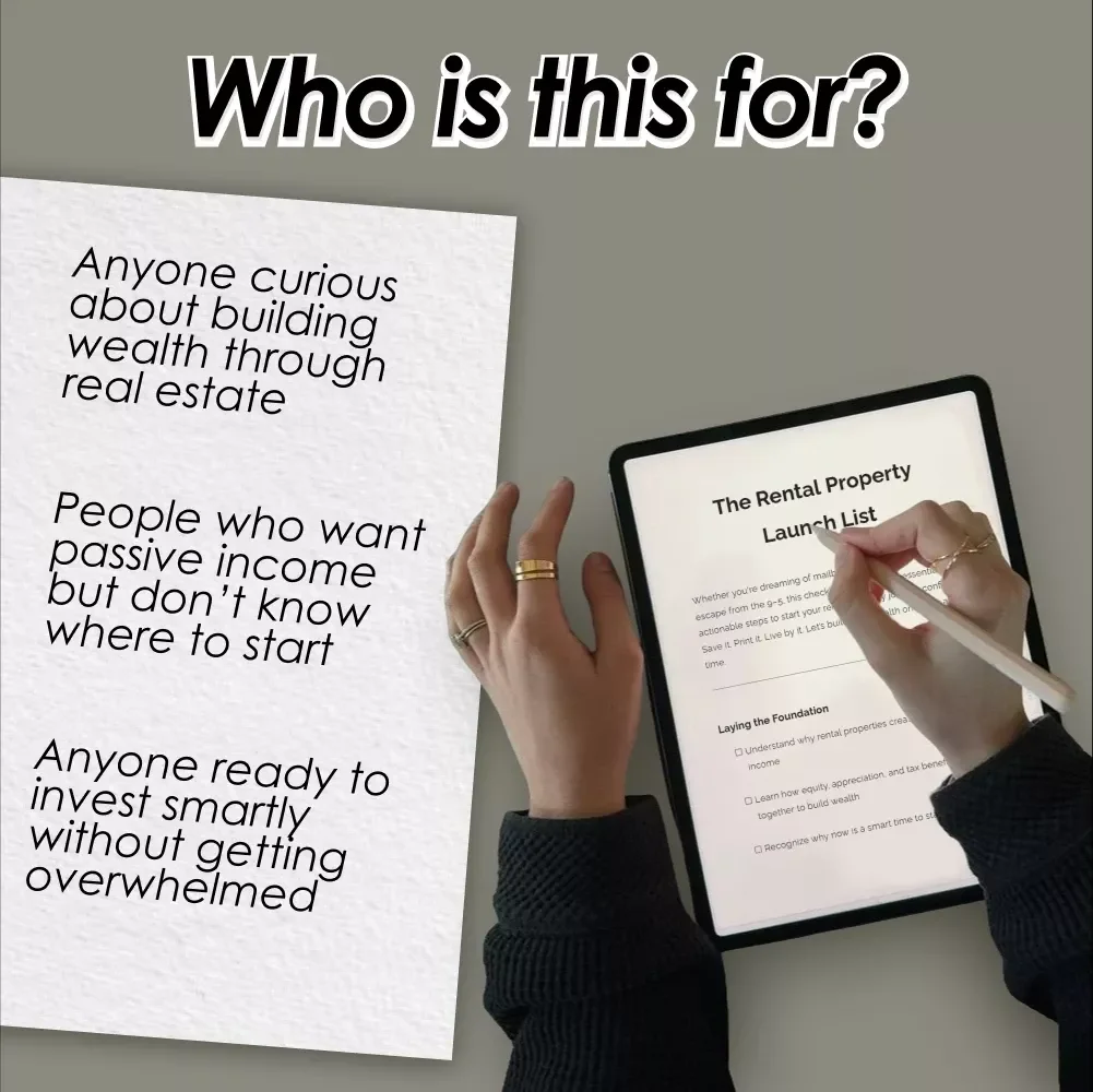 The Rental Property Launch List - Beginner Checklist | How to Start Owning Rental Properties | Passive Income Guide PDF