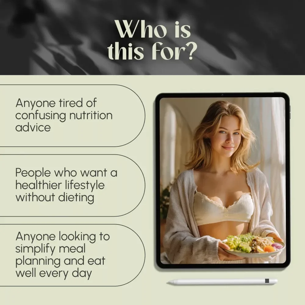 Your Easy Guide to a Perfectly Balanced Diet | Digital Nutrition Guide, eBook & Checklist for a Perfect Balanced Diet Plan