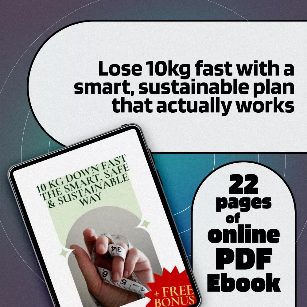 10kg Down Fast the Smart, Safe & Sustainable Way | eBook Guide on How to Lose 10kg Fast | Instant Digital Download, Weight Loss Plan, Fitness & Nutrition Checklist