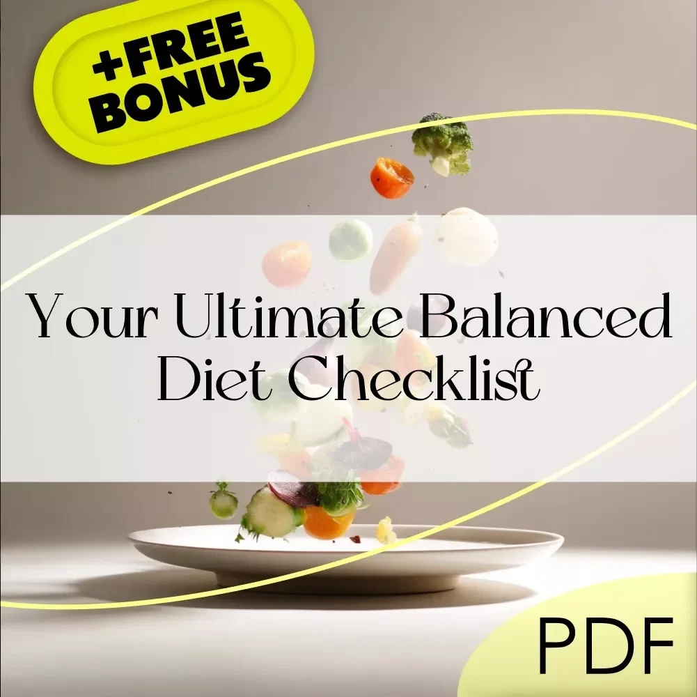 Your Ultimate Balanced Diet Checklist | Digital Download for Perfect Balanced Diet Planning & Healthy Eating Habits