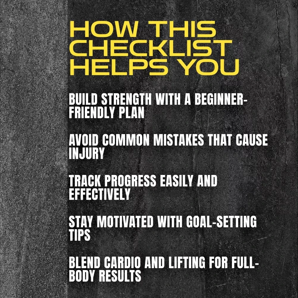 The Strong & Confident Weight Lifting Checklist – Weight Lifting Routine for Women | Printable Digital Fitness Guide