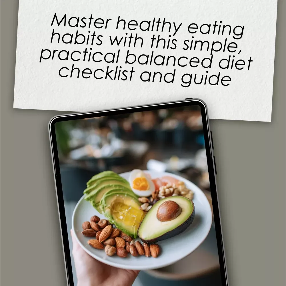 Your Ultimate Balanced Diet Checklist | Digital Download for Perfect Balanced Diet Planning & Healthy Eating Habits