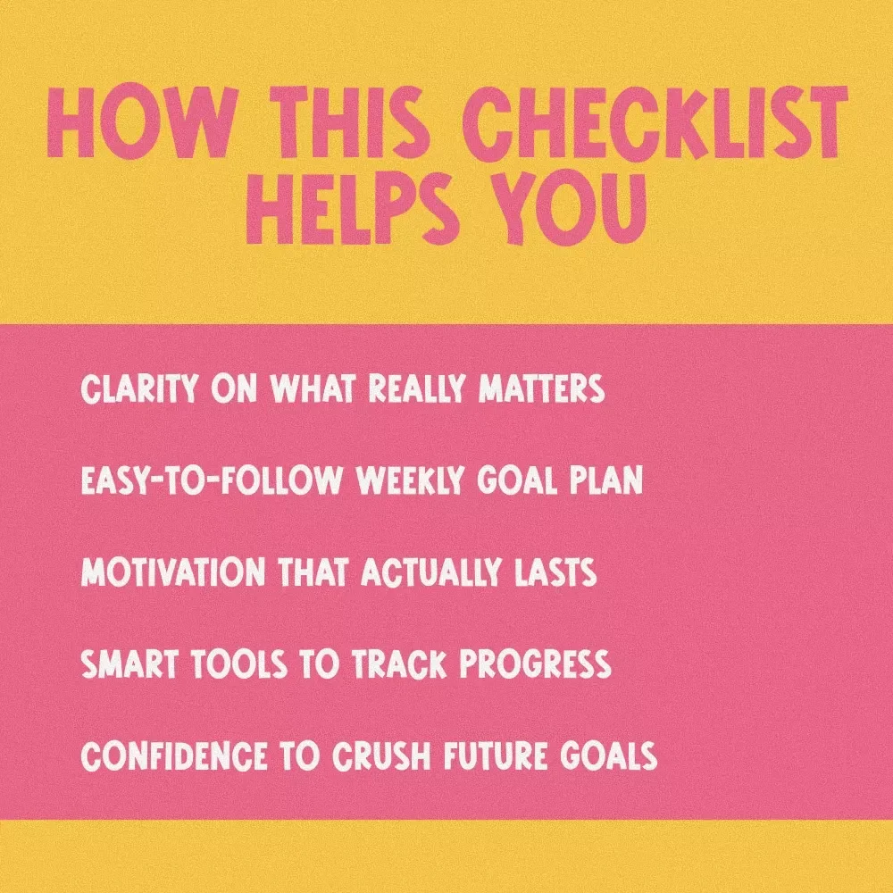 The Ultimate 90-Day Goal-Getter Checklist | How to Set 90 Day Goals | Digital Download