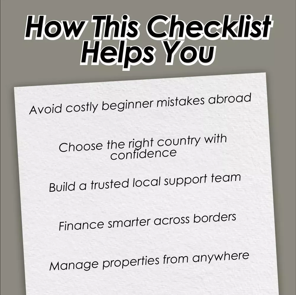 Your Ultimate International Real Estate Investing Checklist | Global Property Investment Guide | Digital Download for Smart Investors