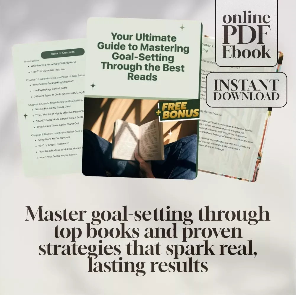 Your Ultimate Guide to Mastering Goal-Setting Through the Best Reads | Books on How to Set Goals | Goal-Setting eBook Digital Download