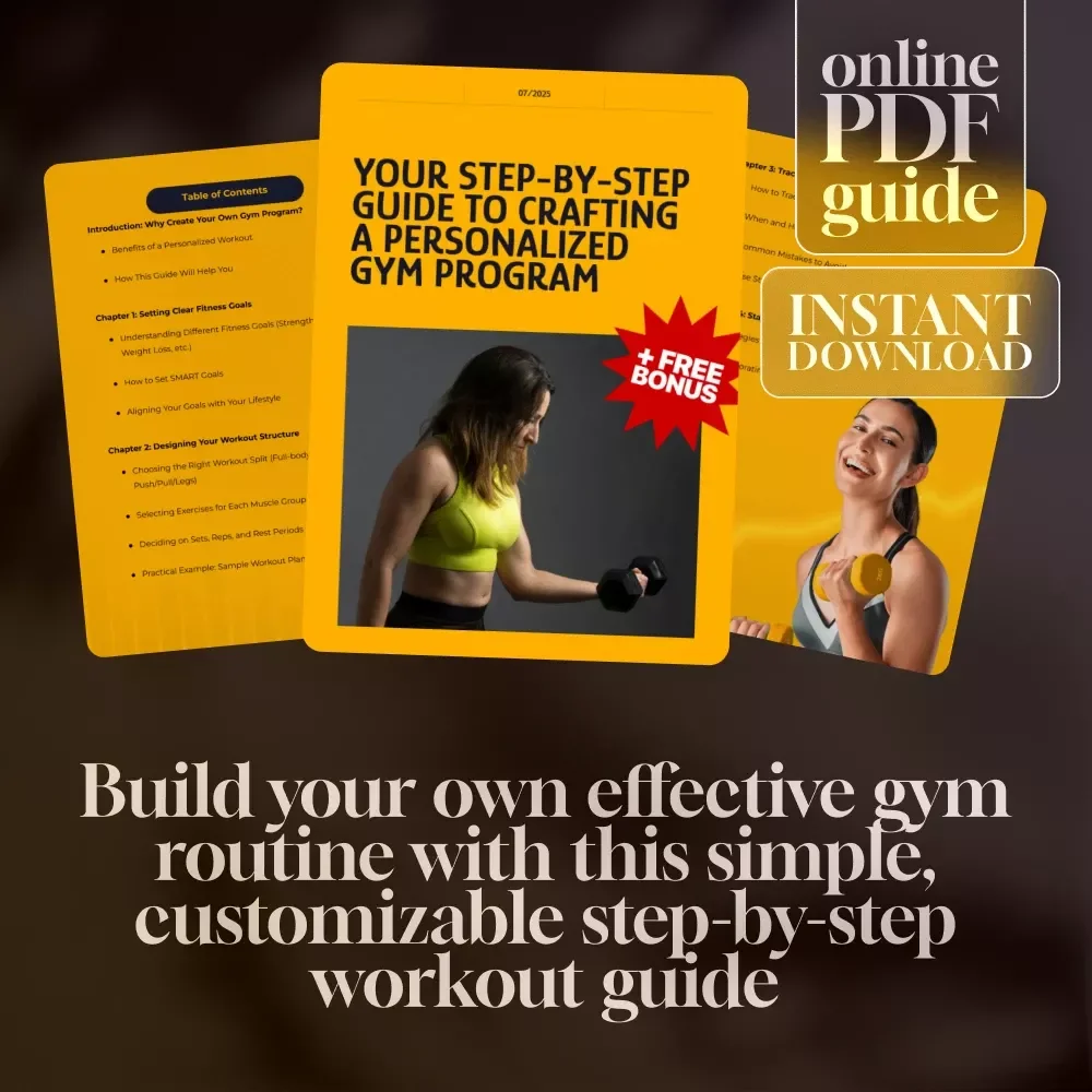 Your Step-by-Step Guide to Crafting a Personalized Gym Program – Digital Guide for How to Make Your Own Gym Program | Fitness Planner PDF Download