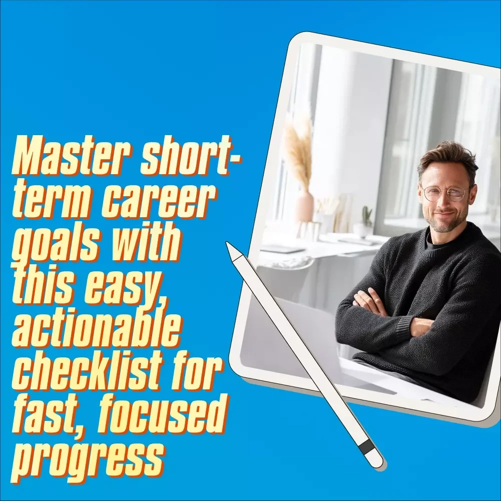 Your Quick-Win Career Goals Checklist | Digital Career Planner | Examples of Short Term Career Goals | Instant Download