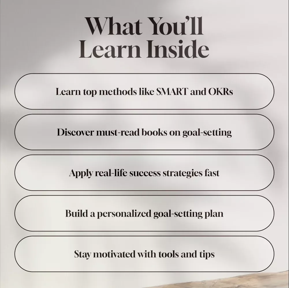 Your Ultimate Guide to Mastering Goal-Setting Through the Best Reads | Books on How to Set Goals | Goal-Setting eBook Digital Download