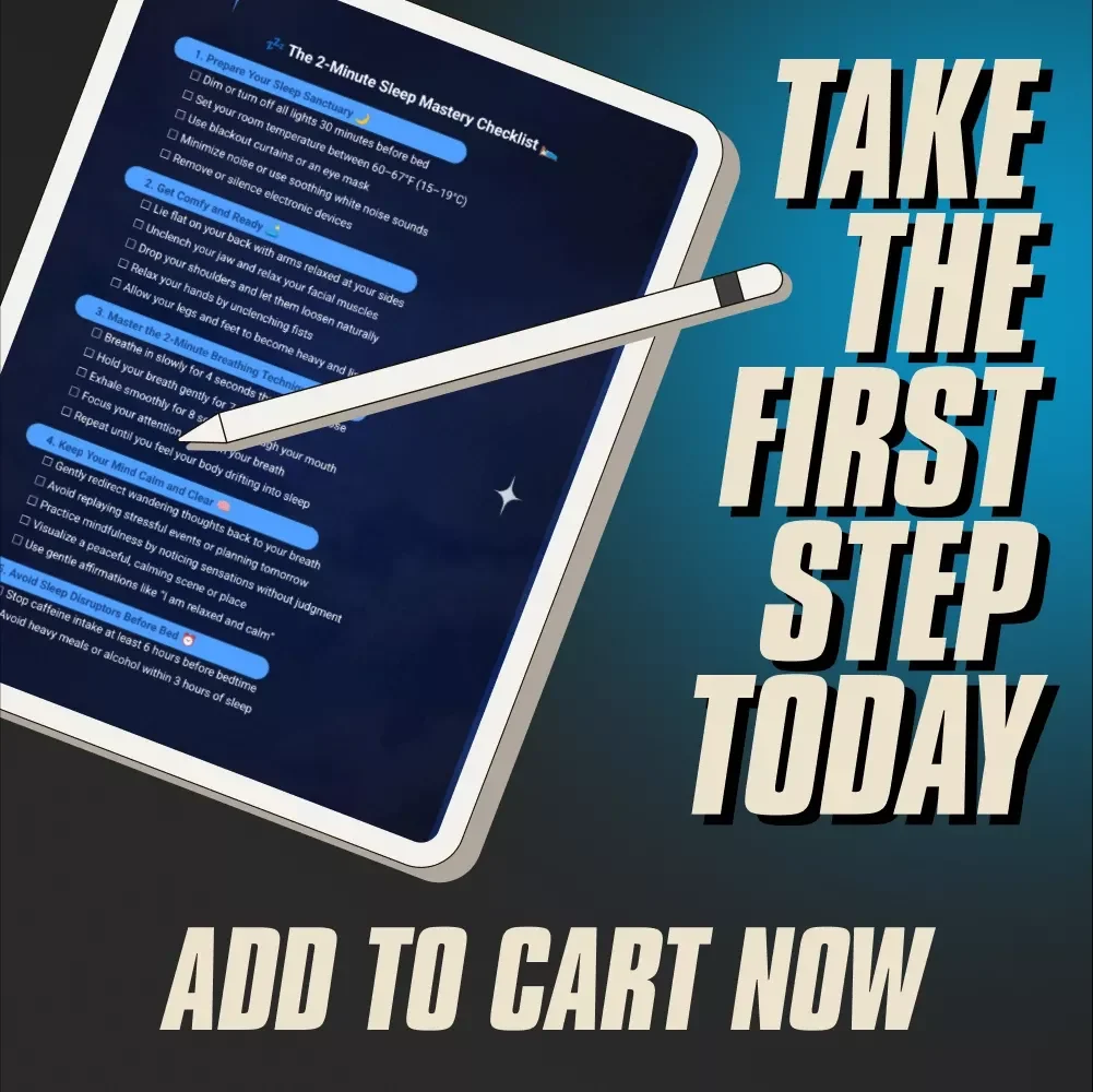 The 2-Minute Sleep Mastery Checklist – How to Fall Asleep in 2 Minutes | Digital Download for Instant Relaxation & Better Sleep