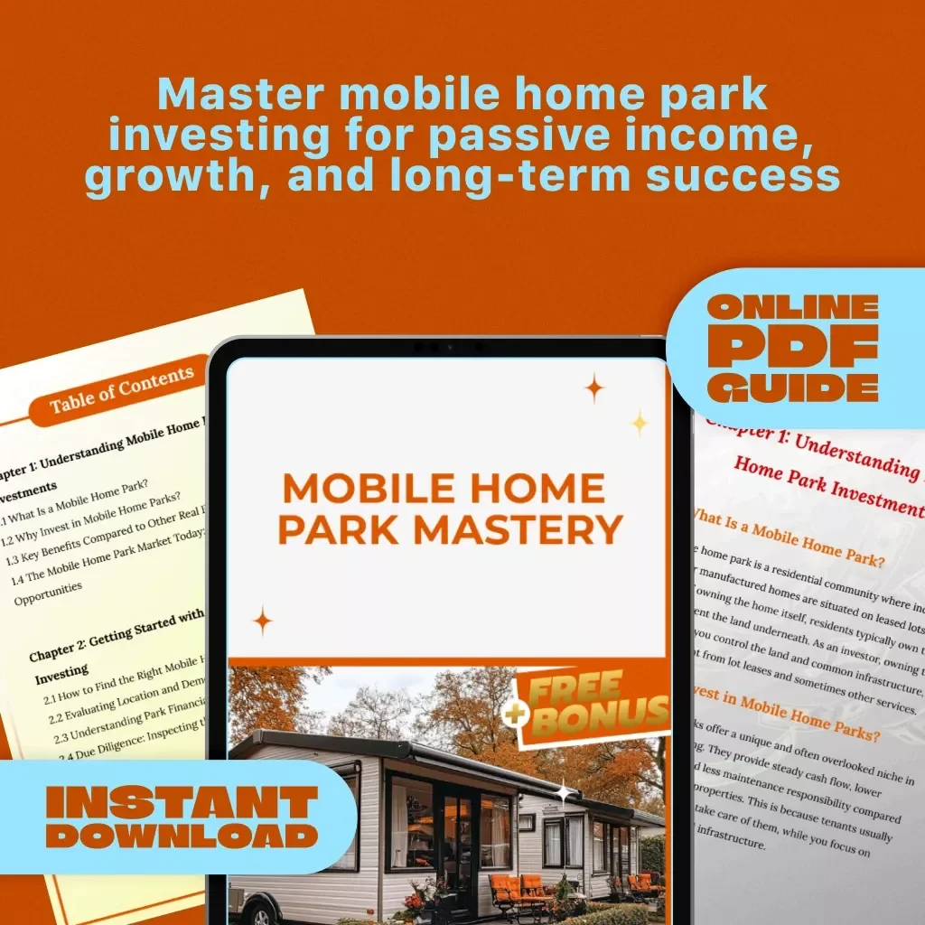 Mobile Home Park Mastery | Guide to Mobile Home Park Investments | Digital Download eBook for Real Estate Investors