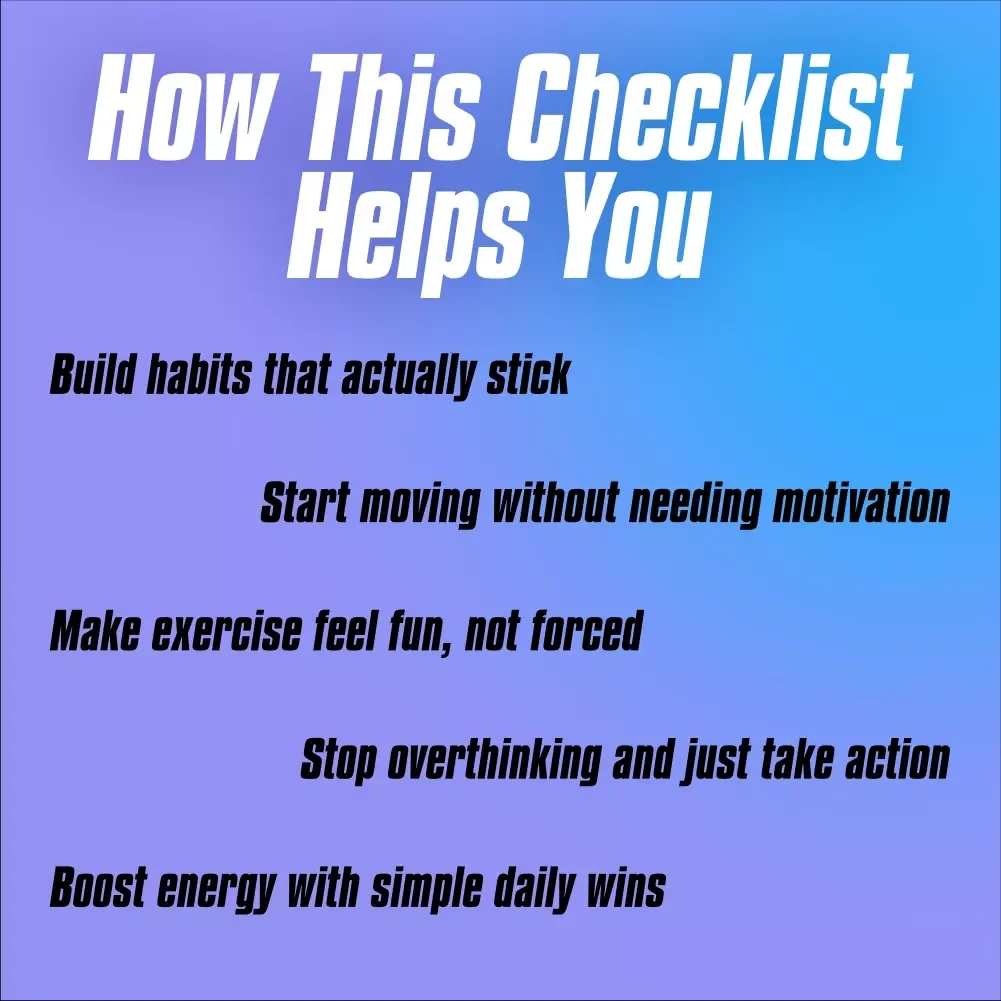 The “Get Up & Glow” Checklist: Your Fun Guide to Becoming More Active and Less Lazy | Printable Habit Tracker | Digital Download for How to Become More Active and Less Lazy