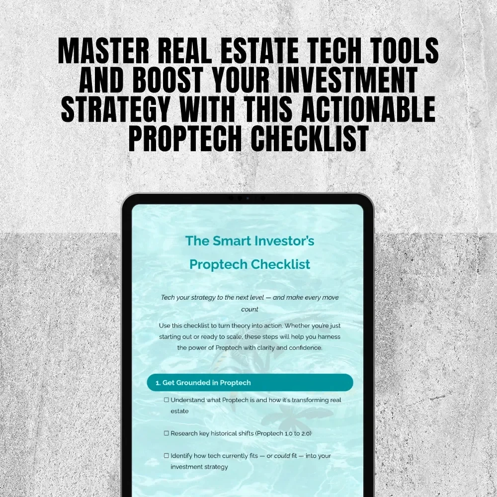 The Smart Investor’s Proptech Checklist | Digital Download for Real Estate Investors | Proptech in Real Estate Investing Guide