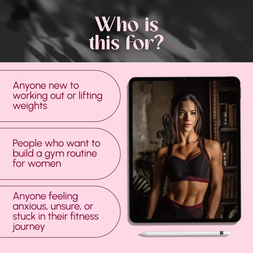 A Woman’s Guide to Building Confidence & Fitness at the Gym | Digital Fitness Guide for Women | Gym Routine for Women | Strength Training eBook