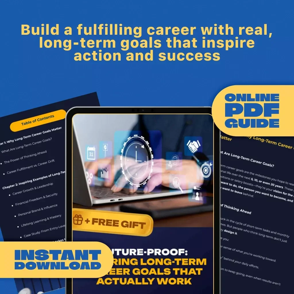 Future-Proof: Inspiring Long-Term Career Goals That Actually Work | Digital Career Guide, Examples of Long Term Career Goals, Goal Setting Workbook, Instant Download