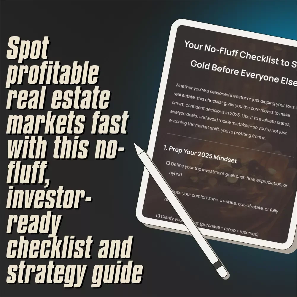 Your No-Fluff Checklist to Spot Gold Before Everyone Else | Best States for Real Estate Investment 2026 | Investor’s Guide & Digital Download