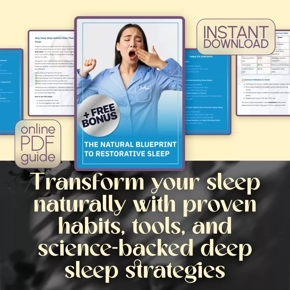 The Natural Blueprint to Restorative Sleep | Guide to Increase Deep Sleep Naturally | eBook for Better Sleep & Natural Habits