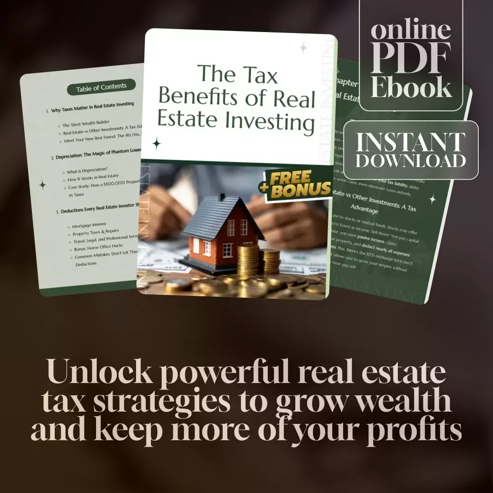 The Tax Benefits of Real Estate Investing | Tax Strategy eBook for Real Estate Investors | Real Estate Tax Guide Digital Download