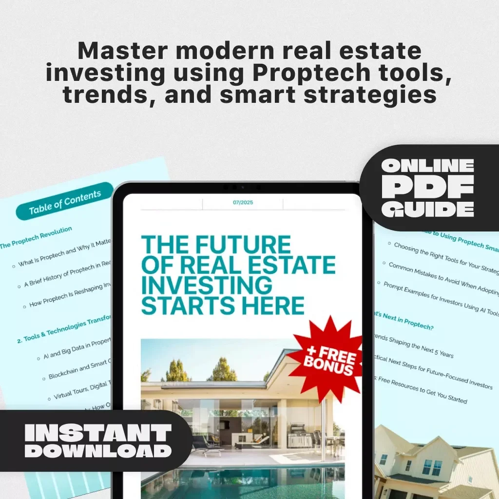 The Future of Real Estate Investing Starts Here – Proptech in Real Estate Investing | Digital Guide for Smart Investors | Instant Download PDF