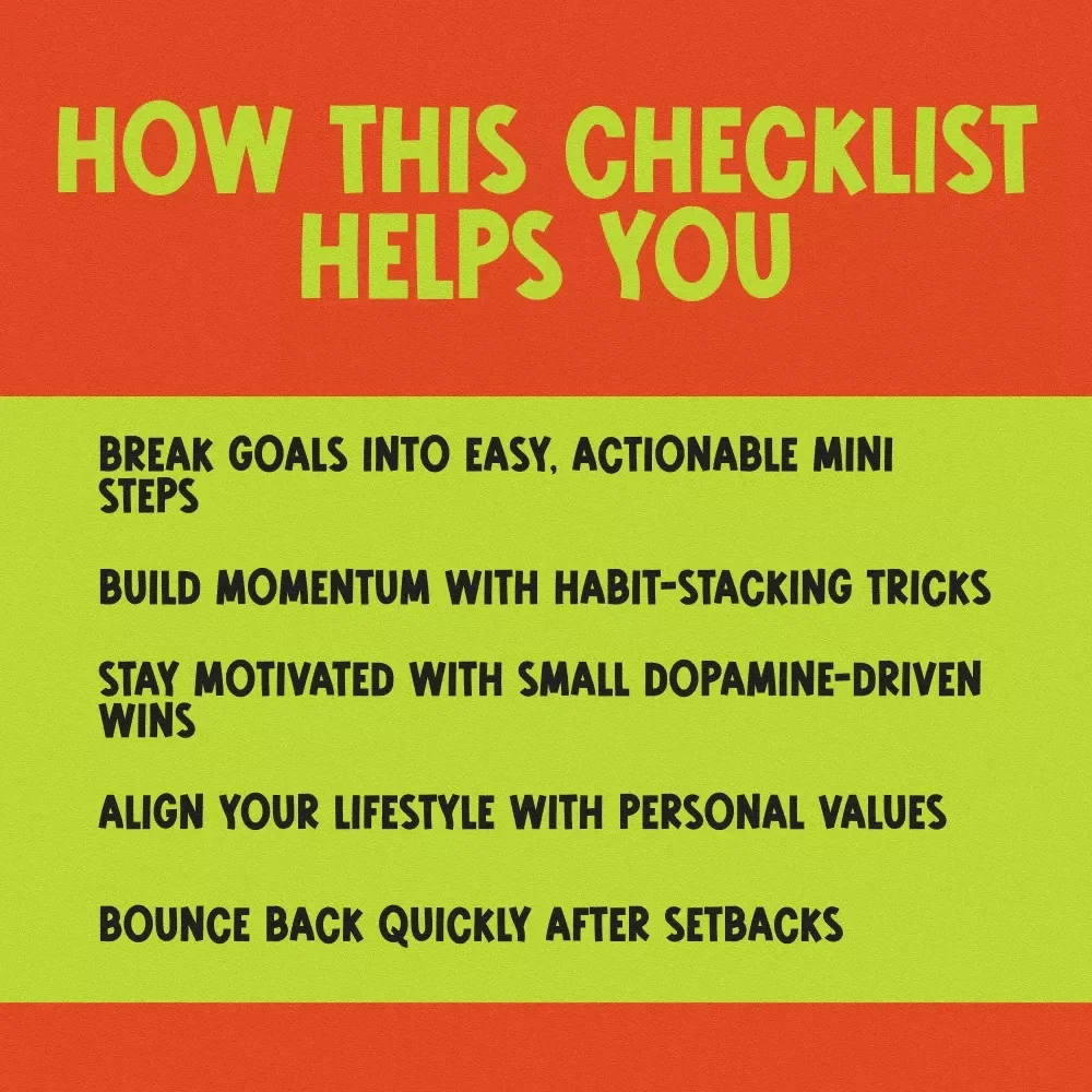 The Spark Shift Checklist: 10 Fun-To-Try Steps to Motivate Your Lifestyle Makeover | Digital Download for How to Get Motivated to Change Your Lifestyle