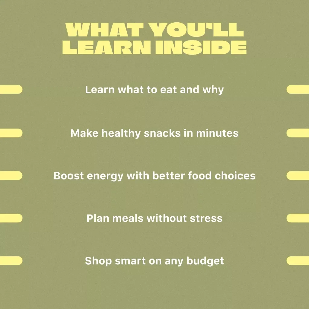 A Simple Guide to Eating Healthy Every Day | Digital Healthy Eating Guide, List of Healthy Foods, eBook for Meal Planning, Nutrition Tips & Checklist