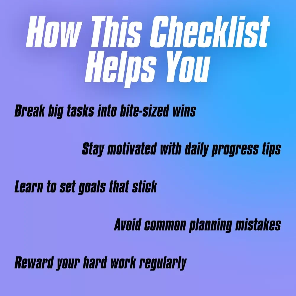 Checklist: Nail Your Short-Term Student Goals Like a Pro! | Student Goal Setting | Digital Download with Examples of Short Term Goals for Students