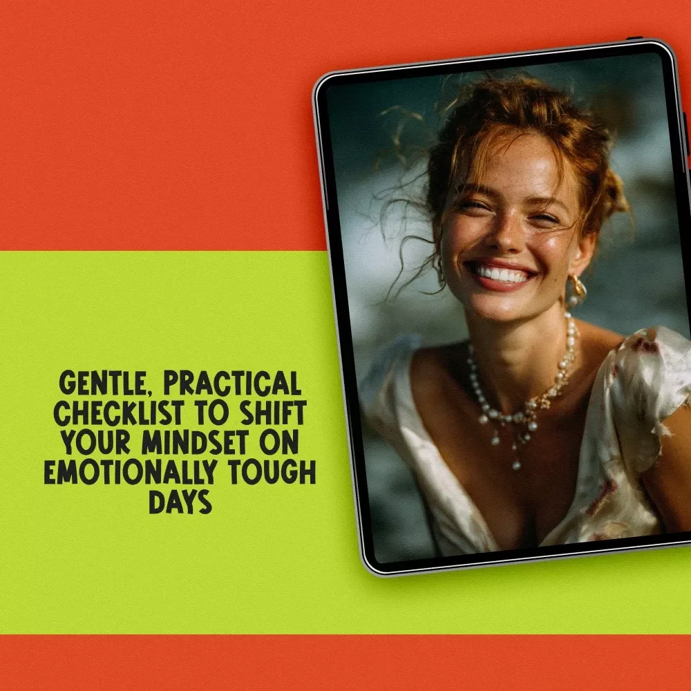 Pocket Positivity Checklist: Tiny Wins for Tough Days | Digital Mental Health Tool for Gentle Mindset Shifts | How to Think Positive When Depressed Guide