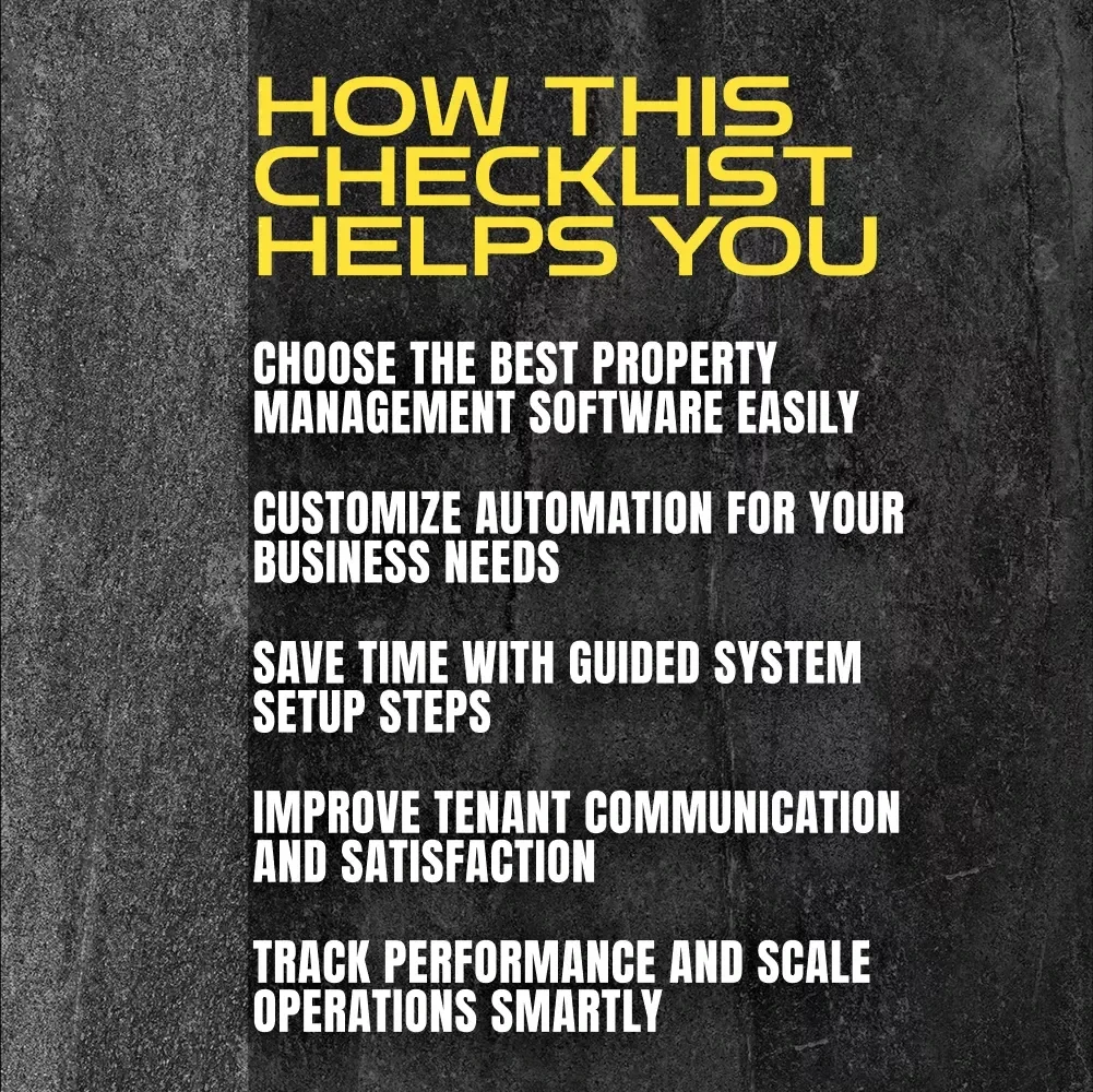 The Ultimate Automated Property Management Kickstart Checklist | Digital Download | Automated Property Management Software Setup Guide