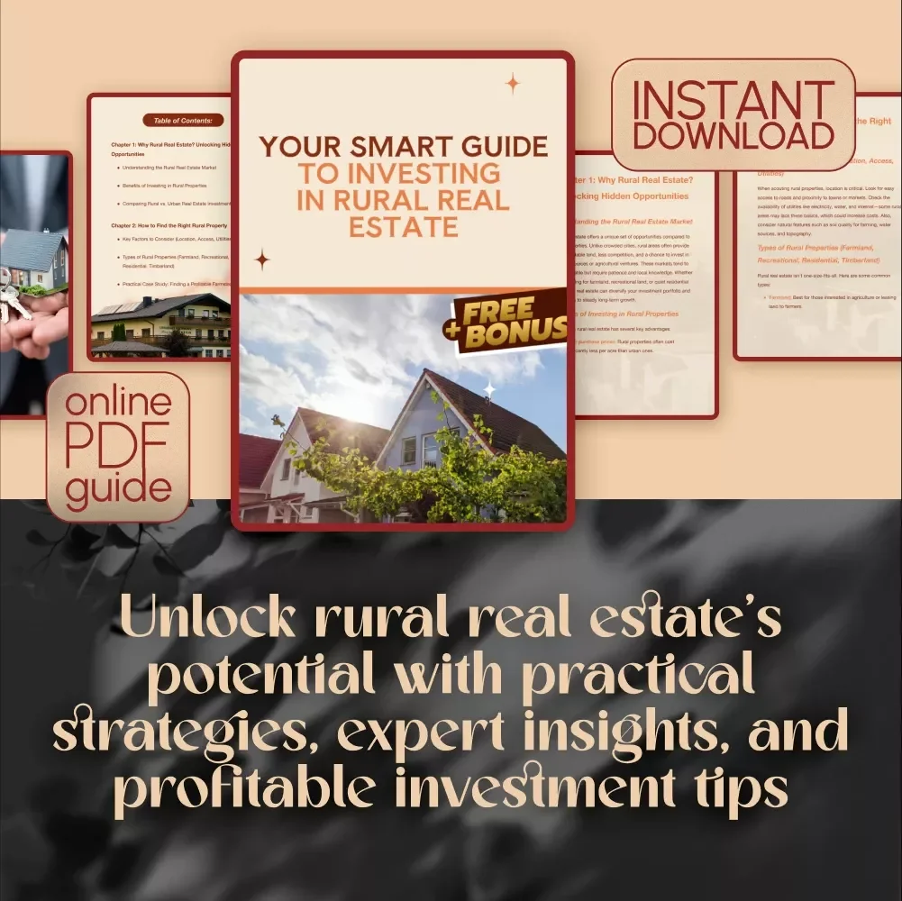 Your Smart Guide to Investing in Rural Real Estate | Digital eBook for Beginners & Investors | Rural Real Estate Investment Guide PDF Download