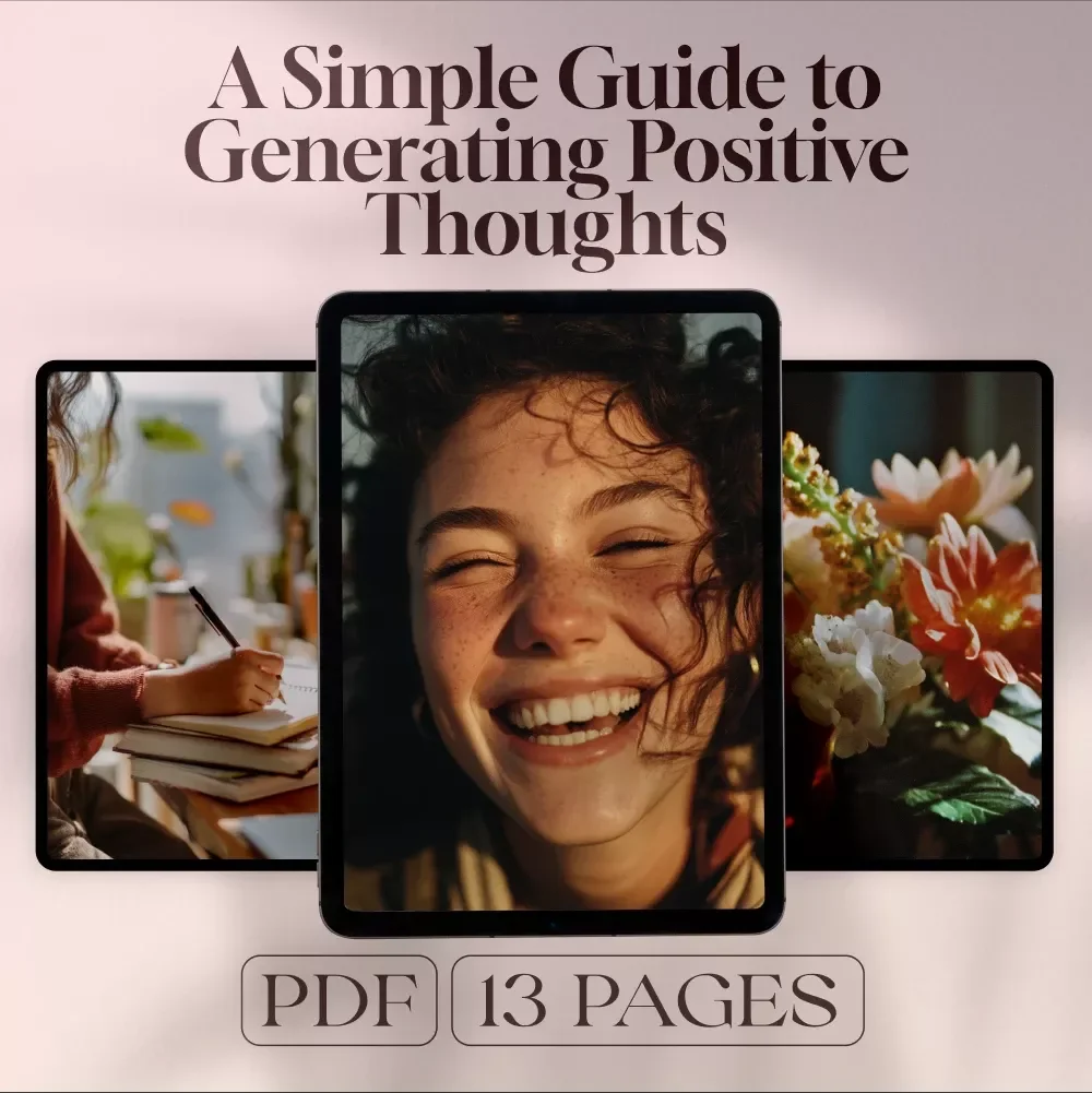 A Simple Guide to Generating Positive Thoughts | How to Generate Positive Thoughts PDF | Digital Download Mindset Guide