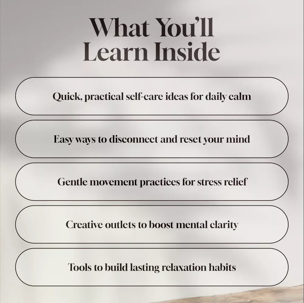100 Powerful Ways to Relax, Reset & Recharge | Self-Care eBook | 100 Ways to Relax | Digital Wellness Guide | Instant Download