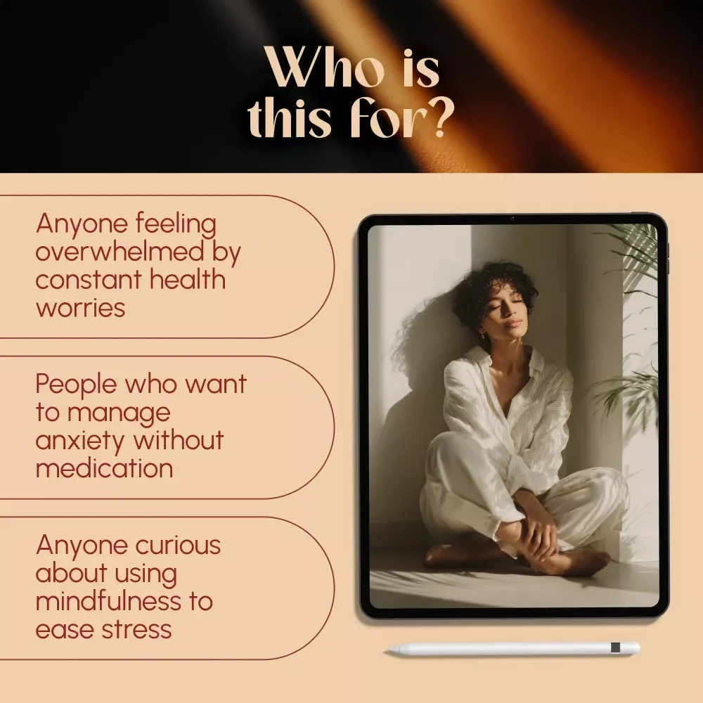 Mindfulness-Based Stress Reduction Guide for Hypochondria – Digital Download for Health Anxiety Relief, MBSR eBook, Calm Mind eGuide