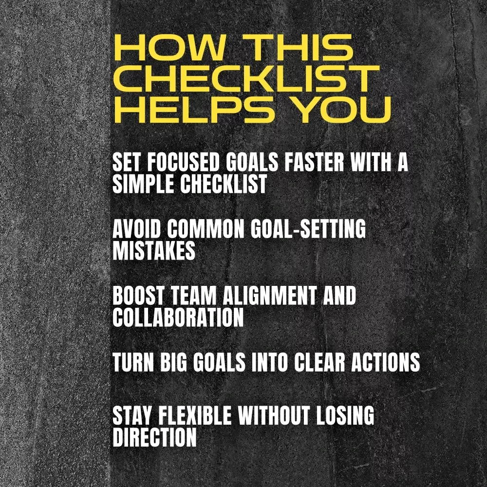 Checklist: Your Ultimate Project Goal-Setting Playbook | How Do You Set Project Goals? SMART Planning Guide for Teams & Creatives | Digital Download