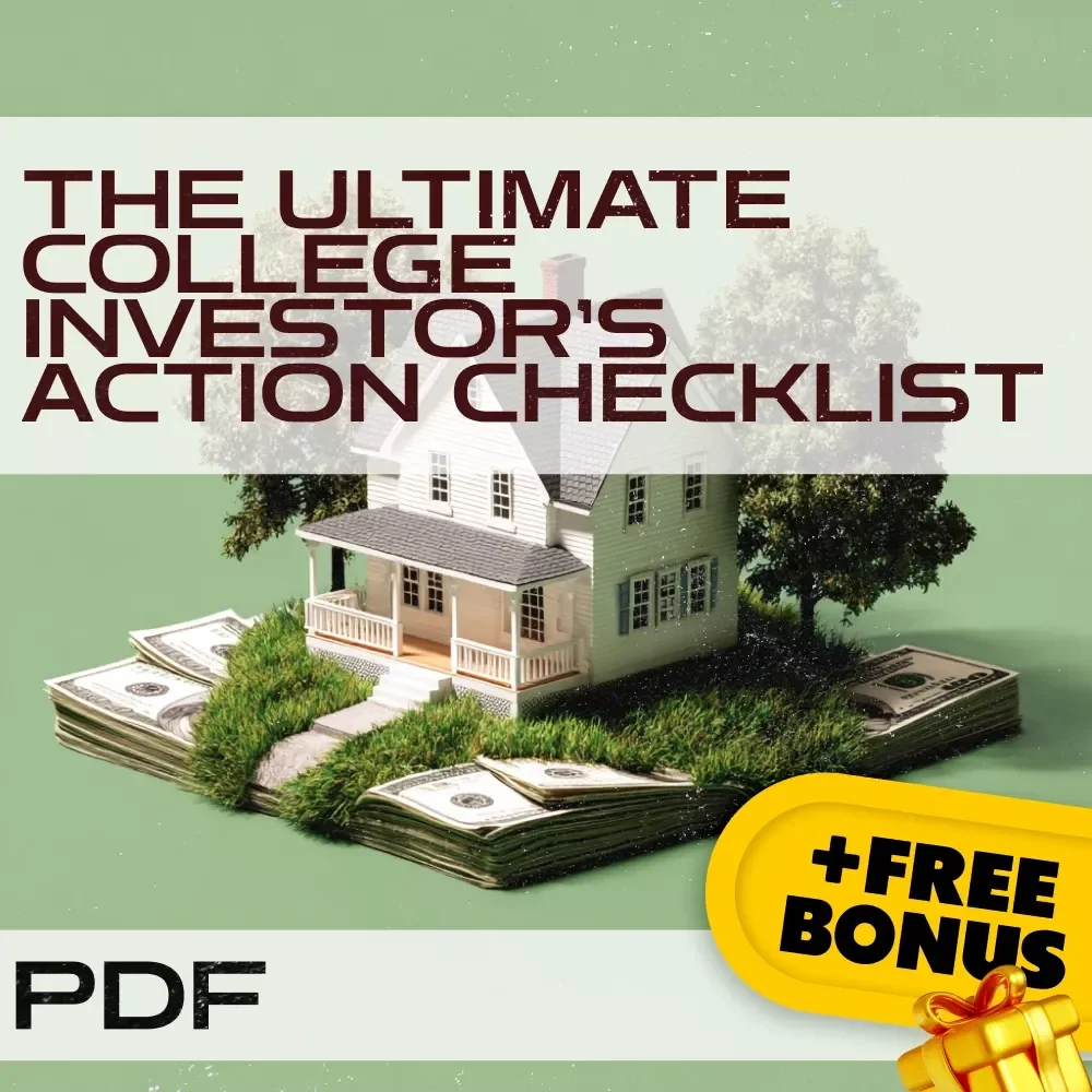 The Ultimate College Investor’s Action Checklist | Real Estate Investing Guide for College Students | Student Real Estate Digital Download