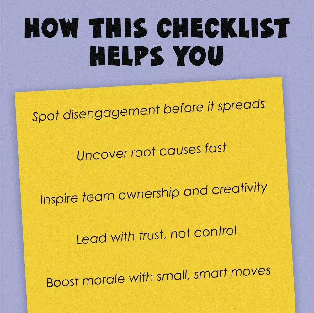 The Wake-Up Checklist: 15 Smart Moves to Motivate Employees Who Just Don’t Care – Digital Download | How to Motivate Employees Who Don’t Care Guide