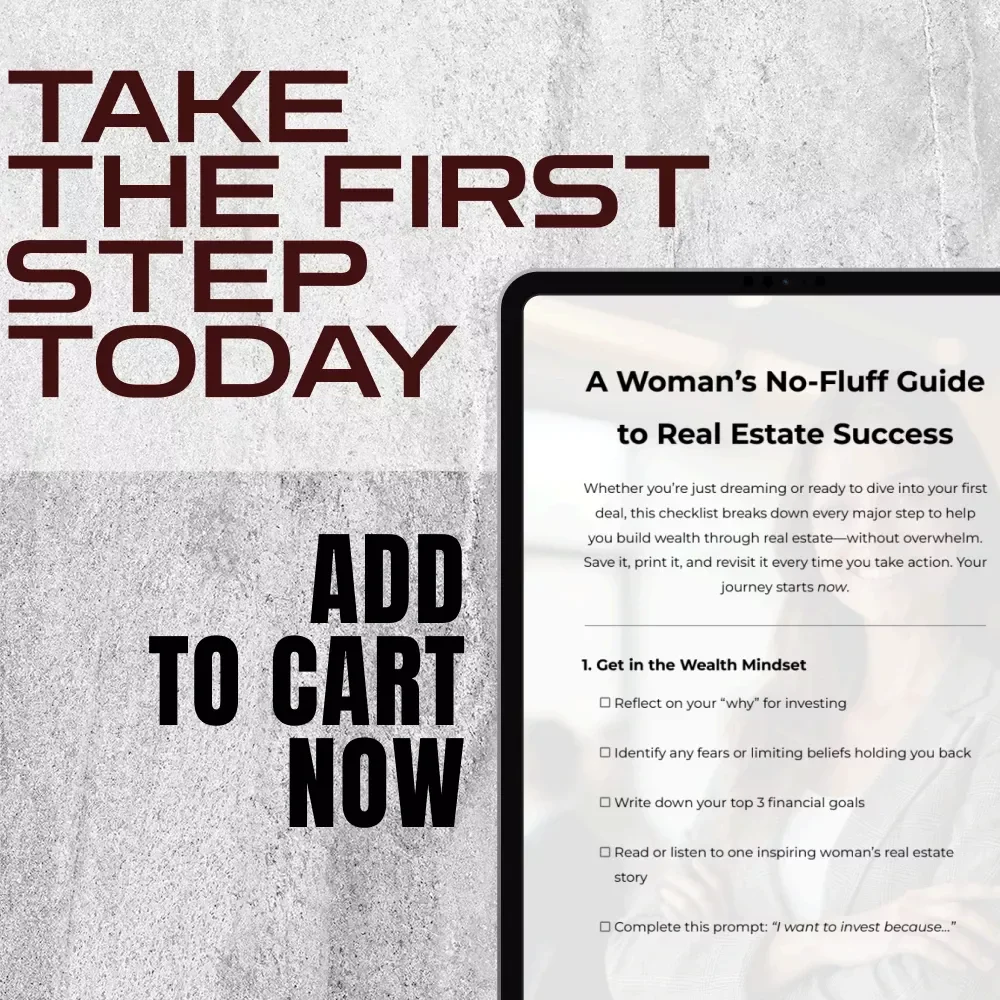A Woman’s No-Fluff Guide to Real Estate Success | Checklist for Women in Real Estate Investing | Instant Digital Download