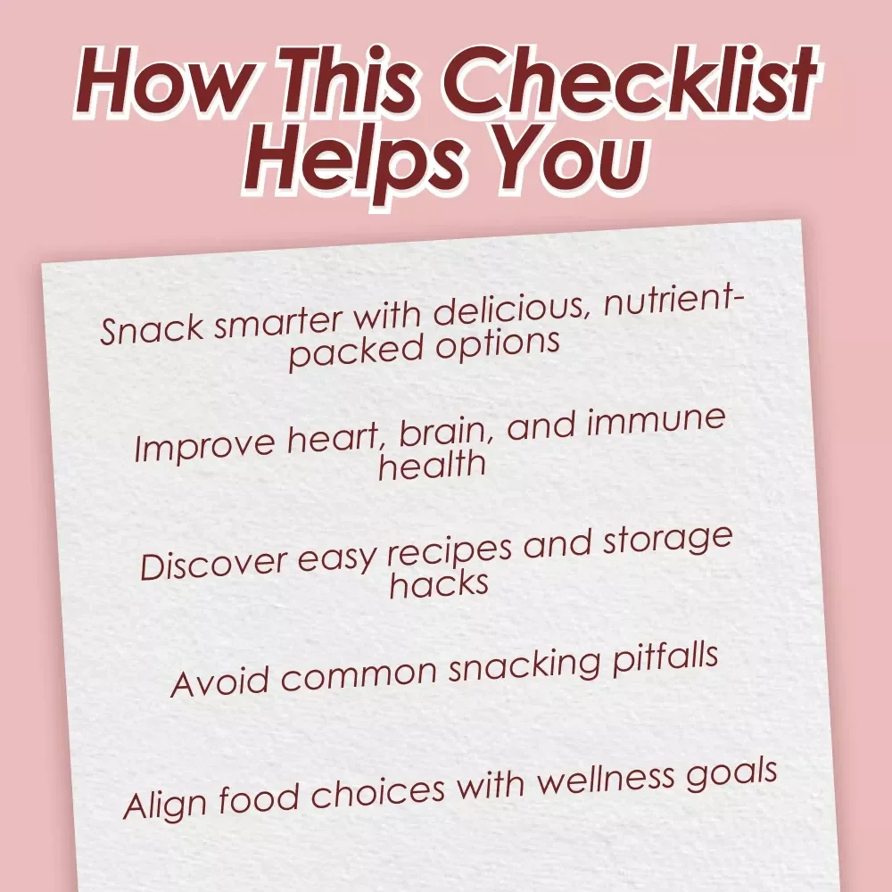 Nut & Seed Wellness Checklist to Crunch Your Way to Better Health! | Healthy Nuts and Seeds List | Digital Download Wellness Guide