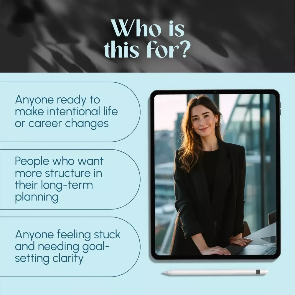 A Guide to 1-Year, 5-Year, and 10-Year Goal Setting | Goal Planner | 1 Year 5 Year 10 Year Goals Example | Digital Download Guide