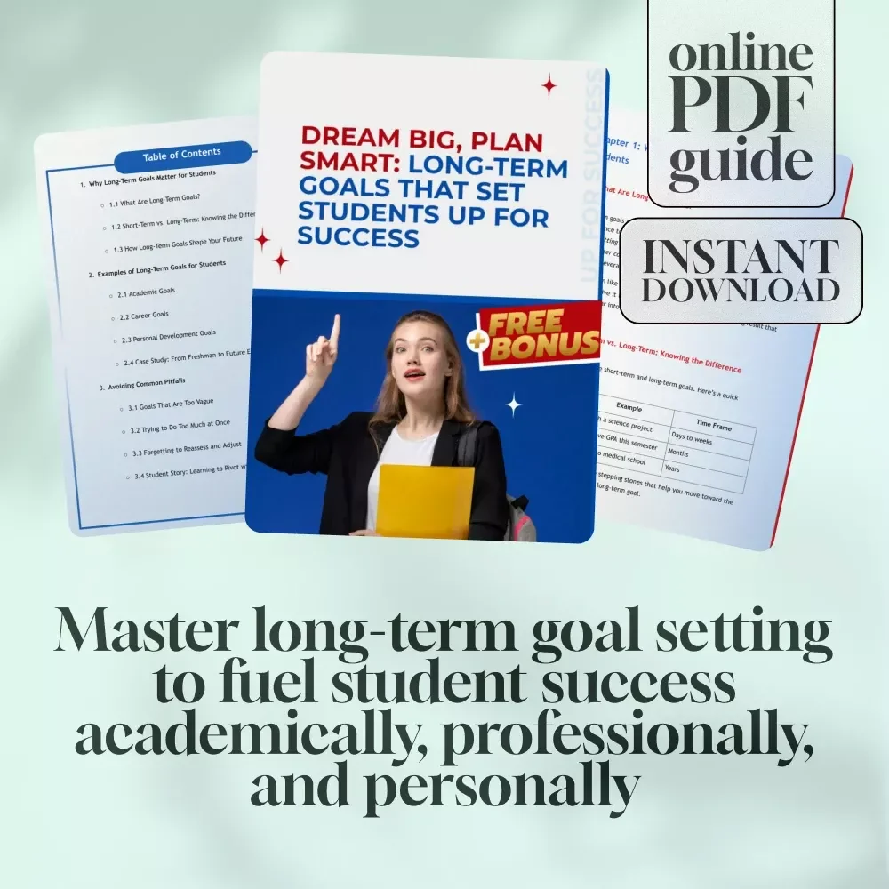 Dream Big, Plan Smart: Long-Term Goals That Set Students Up for Success | Goal-Setting Guide | Examples of Long Term Goals for Students | Academic, Career & Personal Planning