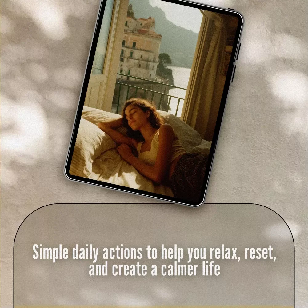 Your Calm Action Checklist: Simple Steps | Digital Checklist for Calming Things, Self-Care & Relaxation