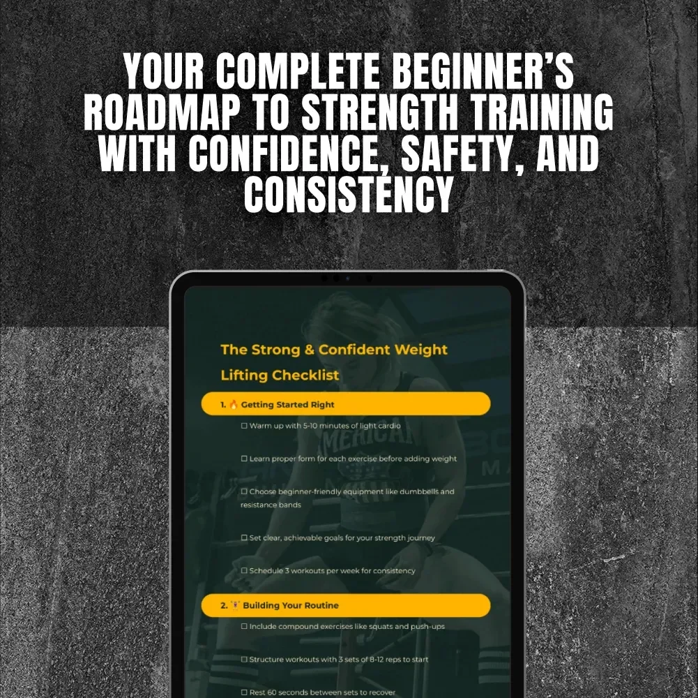 The Strong & Confident Weight Lifting Checklist – Weight Lifting Routine for Women | Printable Digital Fitness Guide