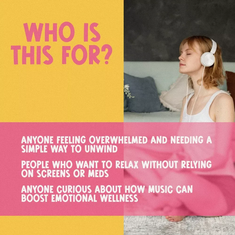 Your Music Therapy for Stress Relief Checklist – Digital Download for Music Therapy for Stress Reduction & Relaxation Self-Care