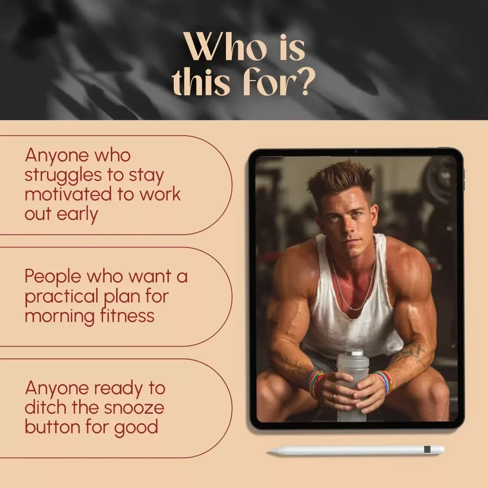 Wake Up, Work Out: The No-Fail Guide to Morning Exercise Motivation | Digital Guide on How to Motivate Yourself to Exercise in the Morning | Printable PDF