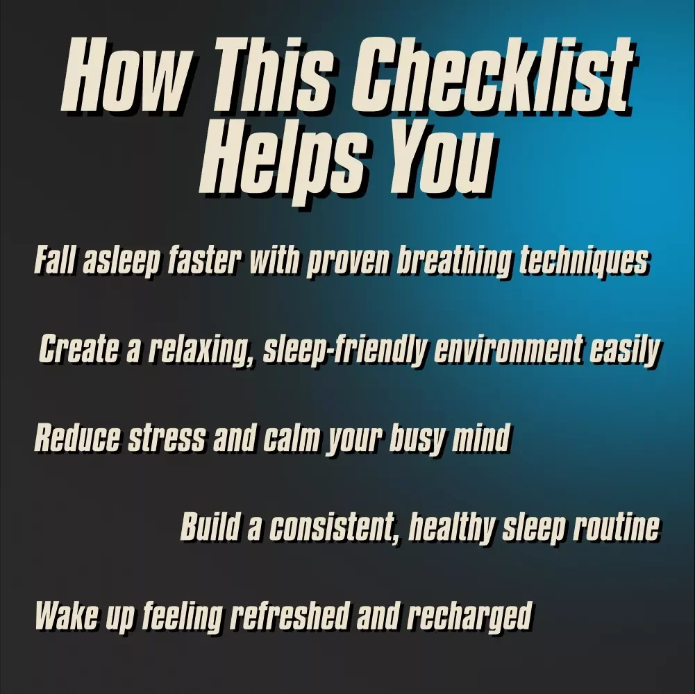 The 2-Minute Sleep Mastery Checklist – How to Fall Asleep in 2 Minutes | Digital Download for Instant Relaxation & Better Sleep