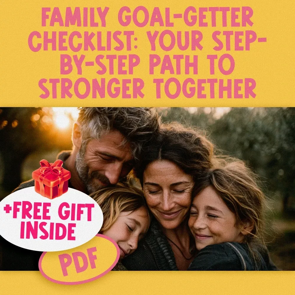 Family Goal-Getter Checklist: Your Step-by-Step Path to Stronger Together | Printable Family Goals Checklist | Examples of Family Goals PDF
