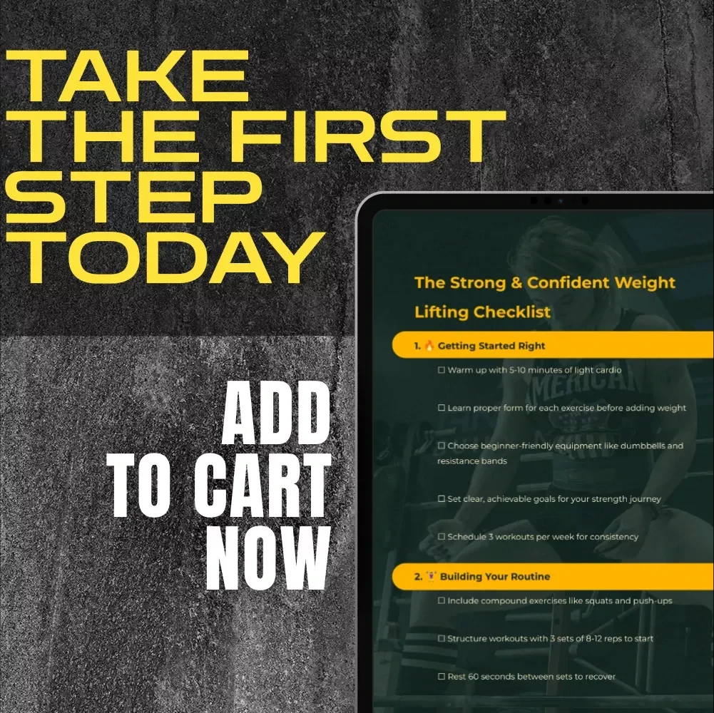 The Strong & Confident Weight Lifting Checklist – Weight Lifting Routine for Women | Printable Digital Fitness Guide