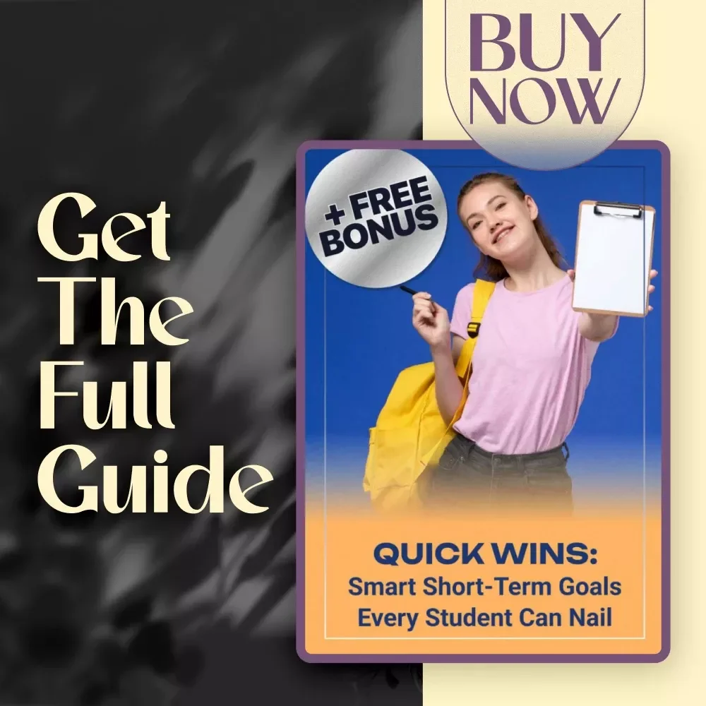 Quick Wins: Smart Short-Term Goals Every Student Can Nail – Digital Guide with Examples of Short Term Goals for Students, Study Motivation Planner PDF